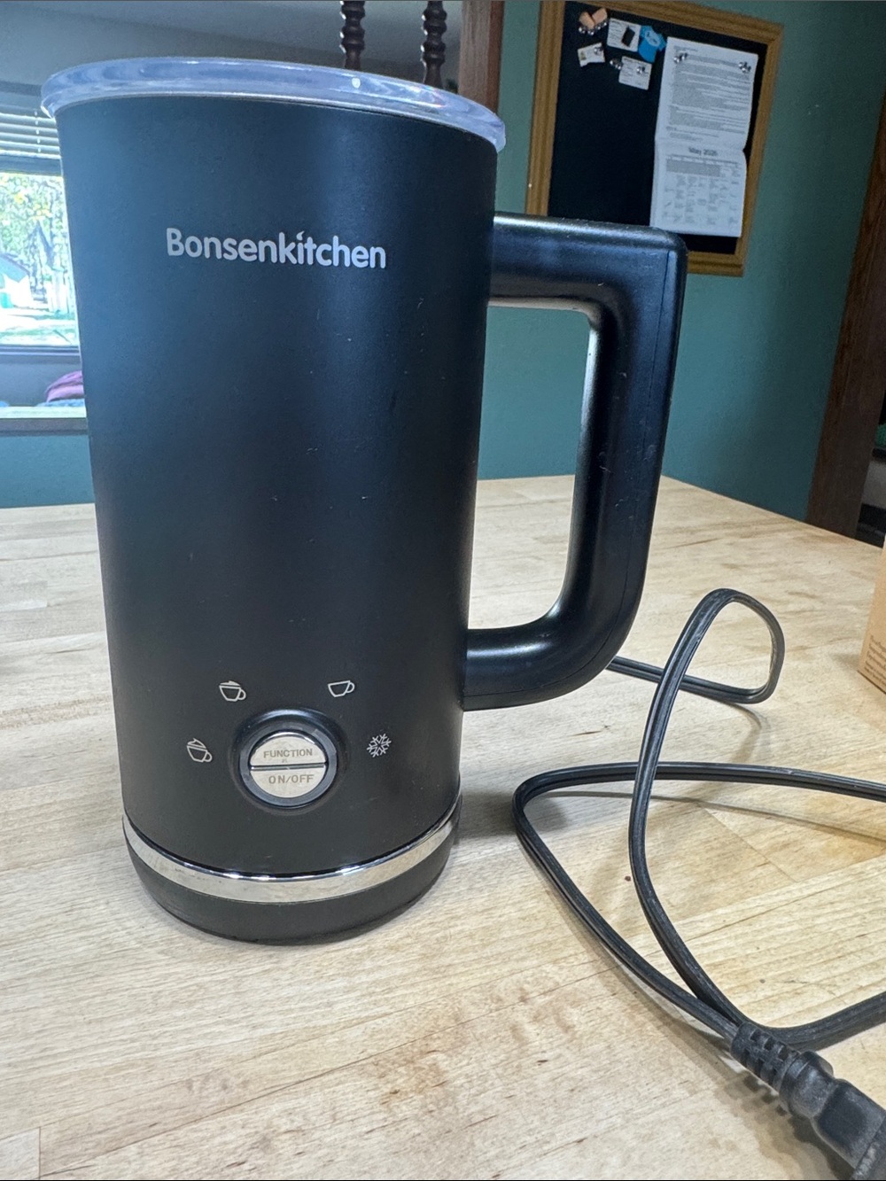 Black Electric Milk Frother & Heater